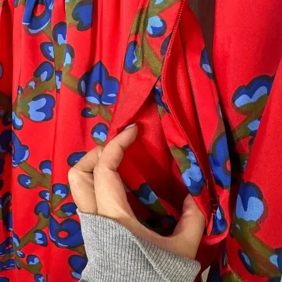 J. Crew Collection Size 4 A-line Shirtdress In Lattice Floral Long Sleeve - Picture 6 of 7